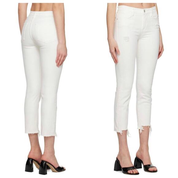 FRAME Denim Le High Straight Jeans in Au Natural Laskey - Picture 5 of 11